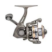 Lew s Laser Lite Spinning Fishing Reel, Size 75 Reel, 6+1 Bearings, 5.01 Gear Ratio, Graphite Frame and Sideplate, Speed Lube, Multi-Disc Drag, Reversible Retrieve, Metallic Gray/Silver/Gold