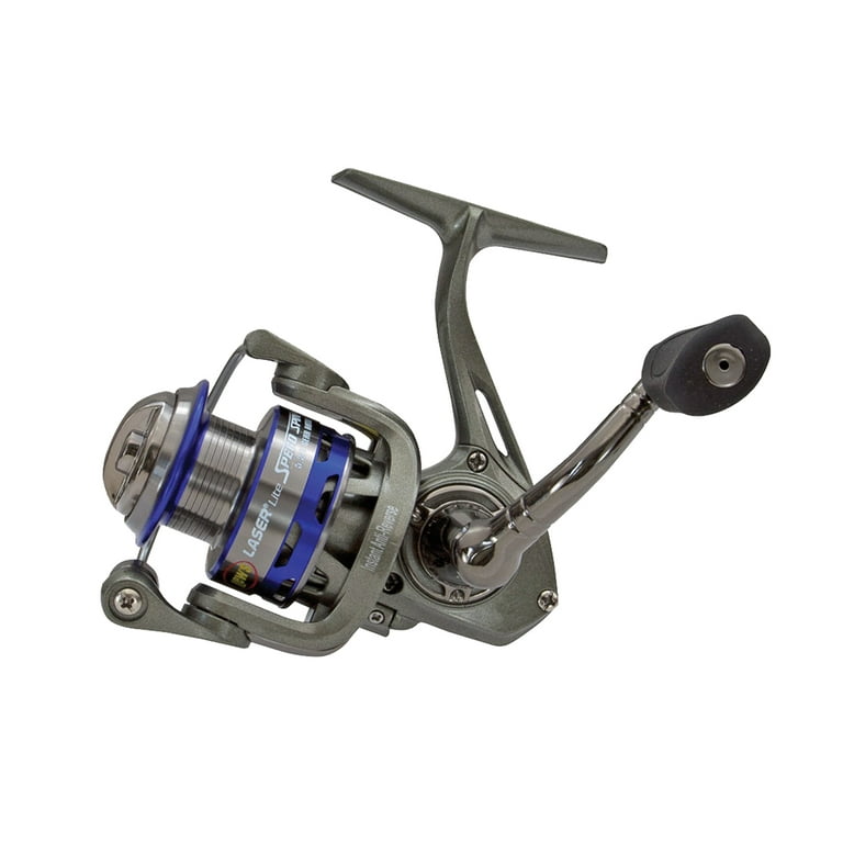 Lew's Laser Lite Spinning Fishing Reel, Size 75 Reel, Silver (Clam