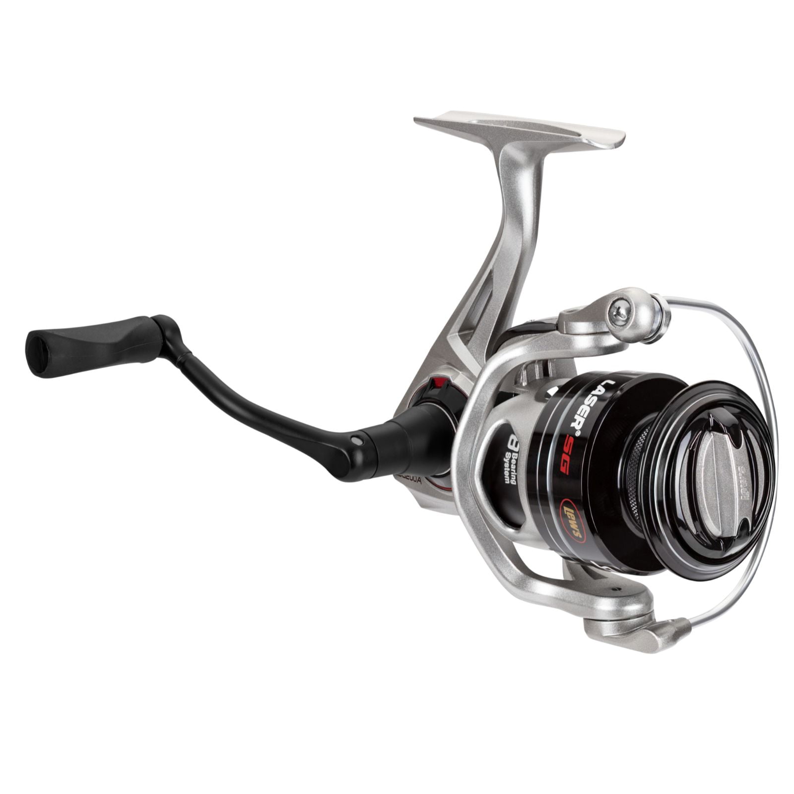 Lew's Laser SG Speed Spin Spinning Fishing Reel, Size 200 Reel, Silver 