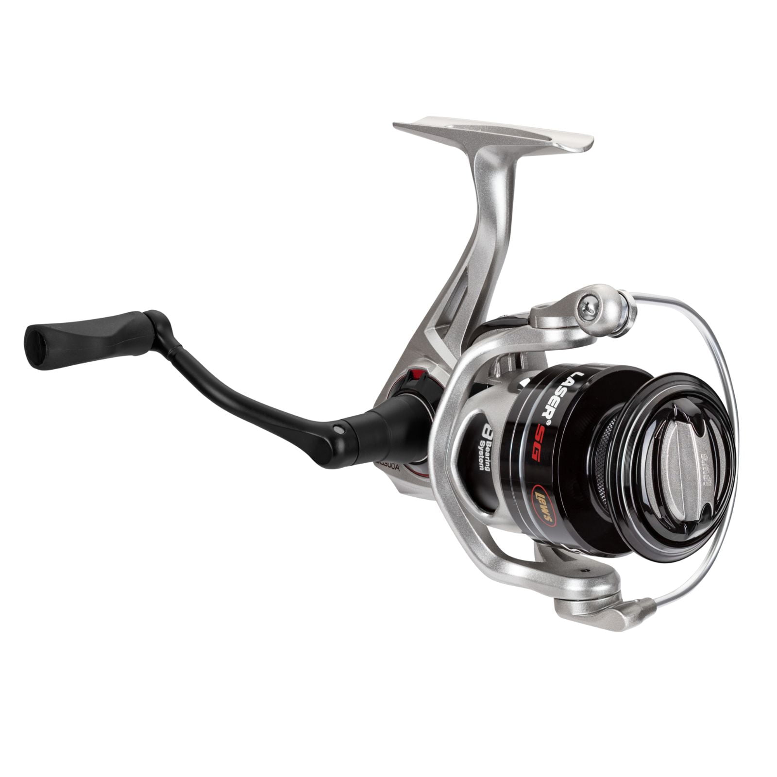 Lew's Laser SG Speed Spin Spinning Fishing Reel, Size 300 Reel, Silver