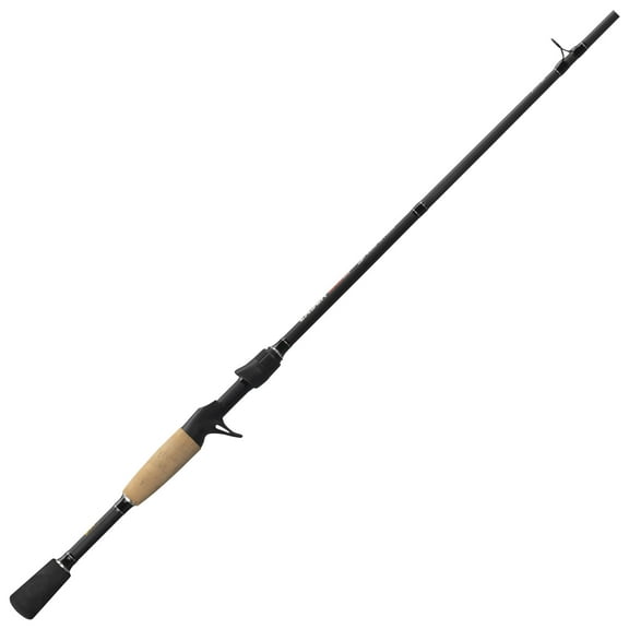 Lew's Laser SG1 Casting Fishing Rod, 6-Foot 6-Inch 2-Piece Rod, Medium Power, Black