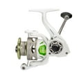thumbnail image 1 of Lew’s MACH 1 Spinning Fishing Reel, Size 200 Reel, 9+1 Bearings, 6.2:1 Gear Ratio, Graphite Frame, Speed Gears, Speed Lube, Multi-Disc Drag, Metallic White/Gray/Green (Clam Packaging), 1 of 5