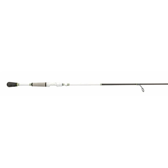 Lews MACH 1 Spinning Fishing Rod, 6-Foot 7-Inch, 1-Piece IM7 Graphite Rod with Medium-Light Power and Fast Action, Winn Dri-Tac Split-Grip, Graphite Skeletal Reel Seat, White/Black/Green