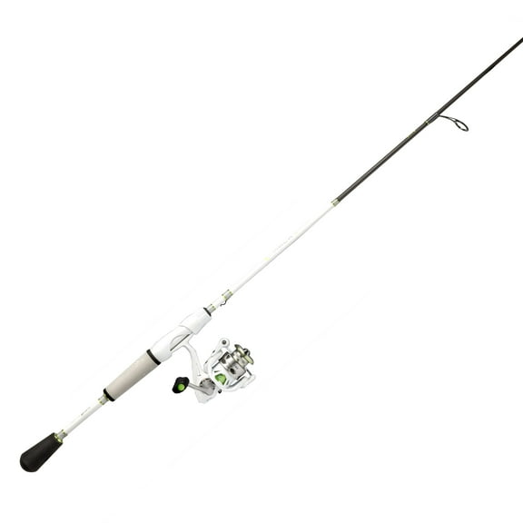 Lews MACH 1 Spinning Reel and Fishing Rod Combo, 6-Foot, 1-Piece IM7 Graphite Rod, Ultra-Light Power, Fast Action, Size 100 Reel, 9+1 Bearings, 5.2:1 Gear Ratio, White/Black/Gray/Green