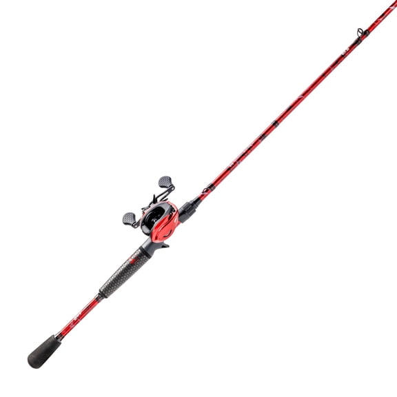 Lews MACH Smash Baitcast Reel & Fishing Rod Combo, 7-Foot, 1-Piece Rod, LH Retrieve Reel