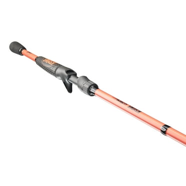 Lew's MACH Smash Casting Fishing Rod, 6-Foot 6-Inch 2-Piece Rod, Medium Power, Orange