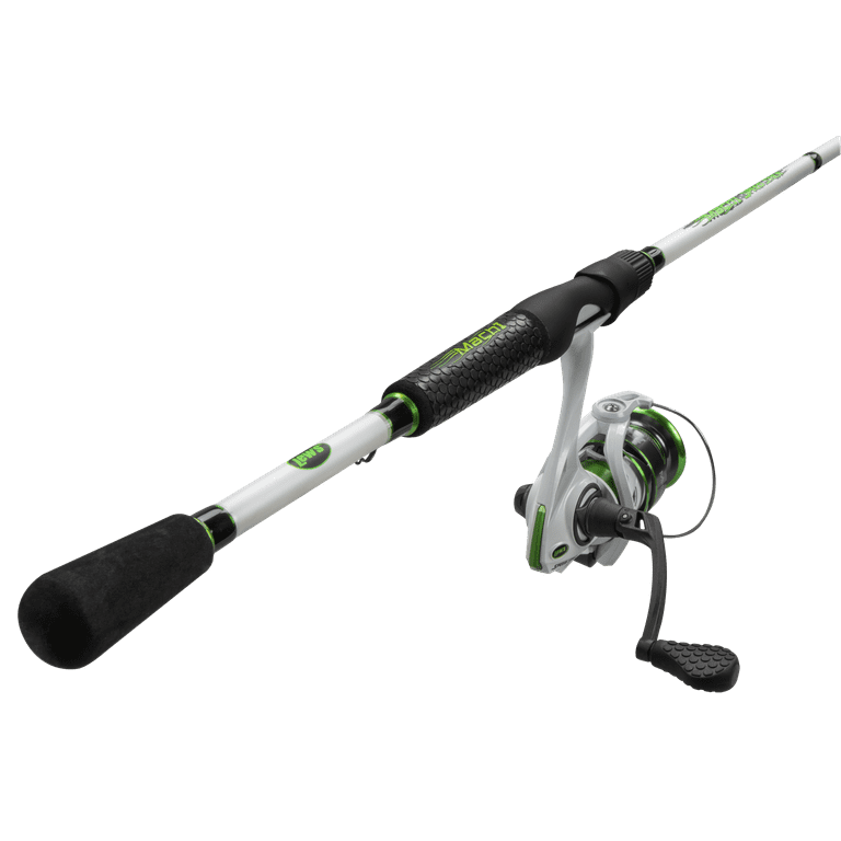 Lew's Mach 1 Spinning Reel and Fishing Rod Combo, Size 30 Reel, White