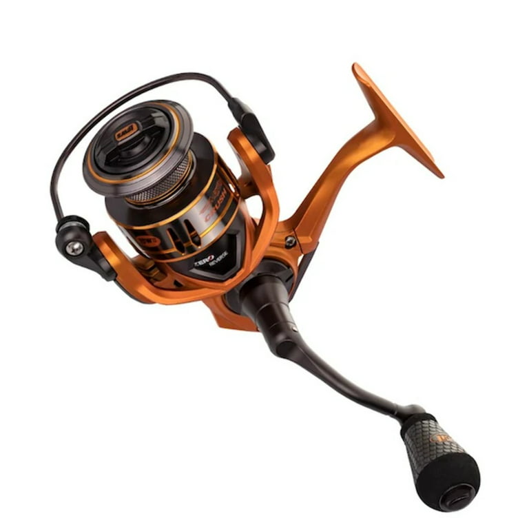 Lew's Mach Crush Spinning Fishing Reel, Size 200, Orange