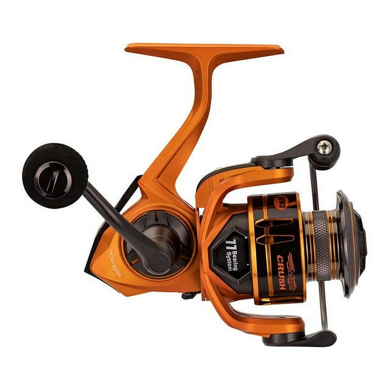 Lew's Mach Crush Spinning Fishing Reel, Size 400, Orange