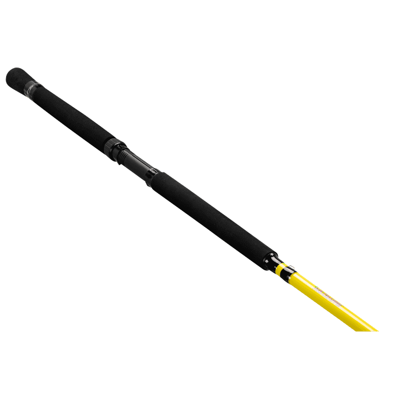 Lew's Mr. Crappie Slab Shaker Graphite Pole, 10-Feet 2-Piece Rod, Medium  Power, Fast Taper, Black/Yellow