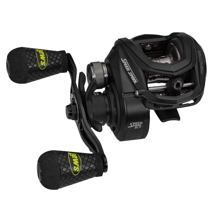 Lews Reactor Baitcast Fishing Reel, RH Retrieve, 7.5:1 Gear Ratio, 7+1 Bearings (Clam Packaging), R1SHC-2PK Lews Reactor Baitcast Fishing Reel, RH Retrieve, 7.5:1 Gear Ratio, 7+1 Bearings (Clam Packaging), R1SHC-2PK