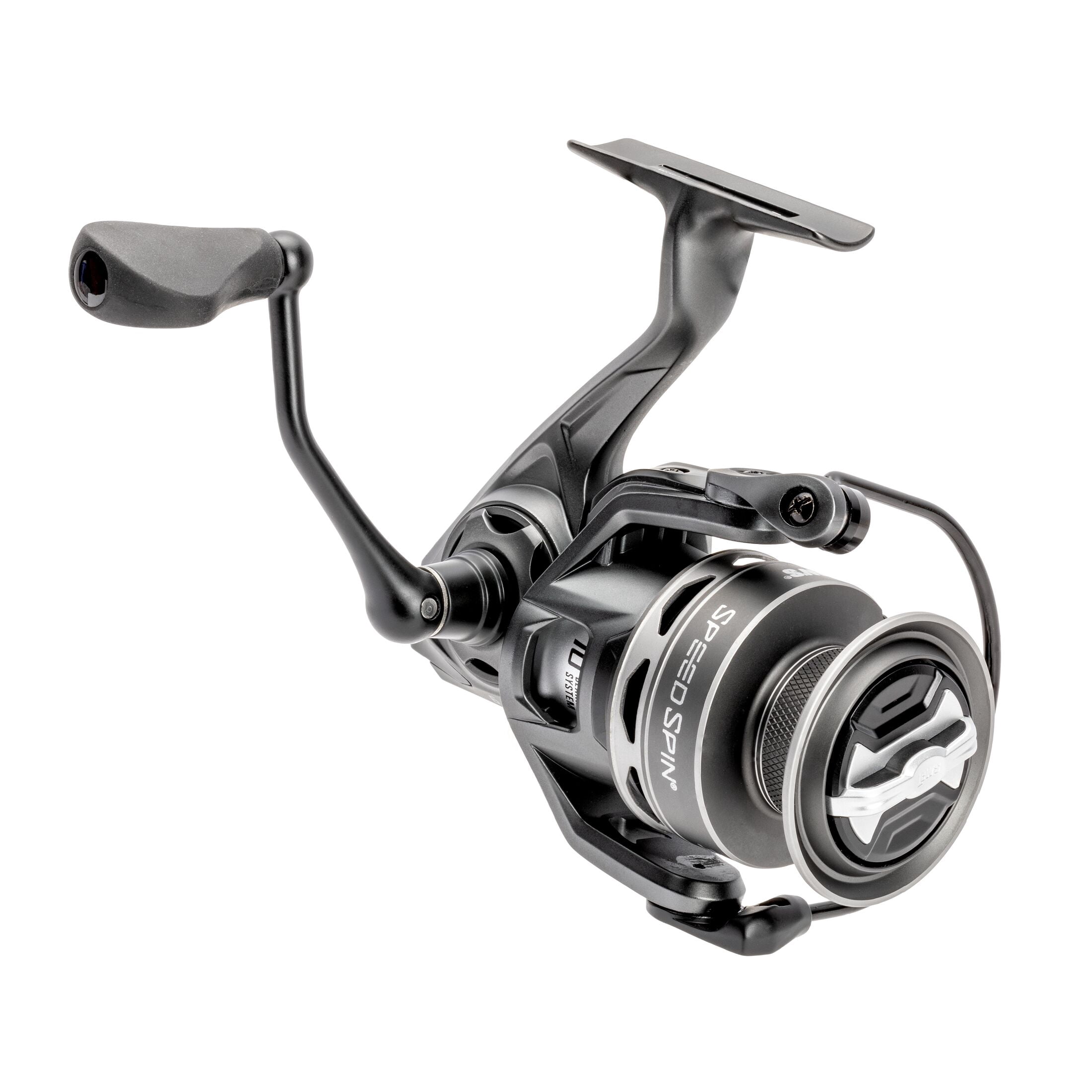 Lew’s Speed Spin Spinning Fishing Reel, Size 100 Reel, 9+1 Bearings, 5.2:1 Gear Ratio, Graphite Frame and Sideplate, Solid Brass Speed Gears, Speed Lube, Multi-Disc Drag, Gray