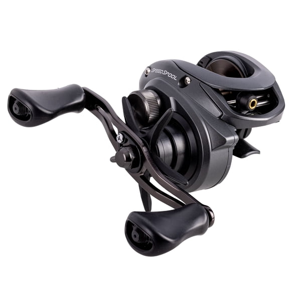 Lew’s Speed Spool Baitcast Fishing Reel, 9+1 Bearings, 6.8:1 Gear Ratio, Aluminum Frame, Graphite Sideplate, MCS Braking System, Speed Gears, P2 Super Pinion, Rulon Drag, Right-Hand Retrieve, Gray