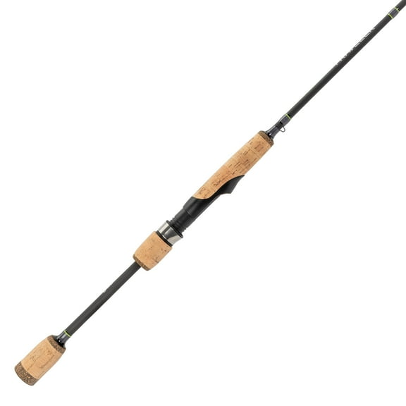 Lews Speed Stick Spinning Fishing Rod, 6-Foot 6-Inch, 3-Piece IM8 Graphite Rod with Medium Power and Fast Action, Cork Split-Grip, Fuji Concept O Guides, Hard-Sided Travel Case, Black/Green