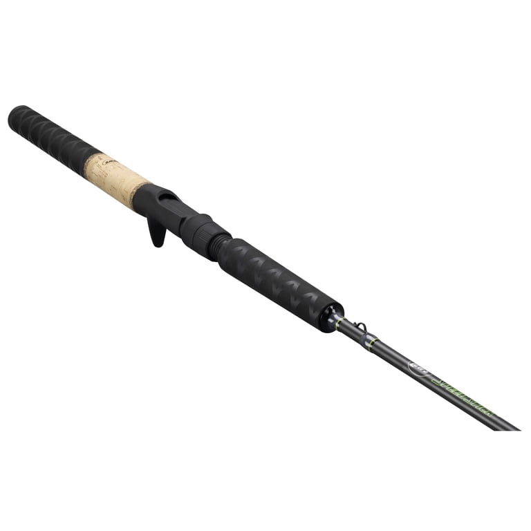 Lew's Speed Stick Trolling Fishing Rod, 10-Foot 6-Inch 2-Piece Rod, Medium Power, Gray/Green Lew's Speed Stick Trolling Fishing Rod, 10-Foot 6-Inch 2-Piece Rod, Medium Power, Gray/Green