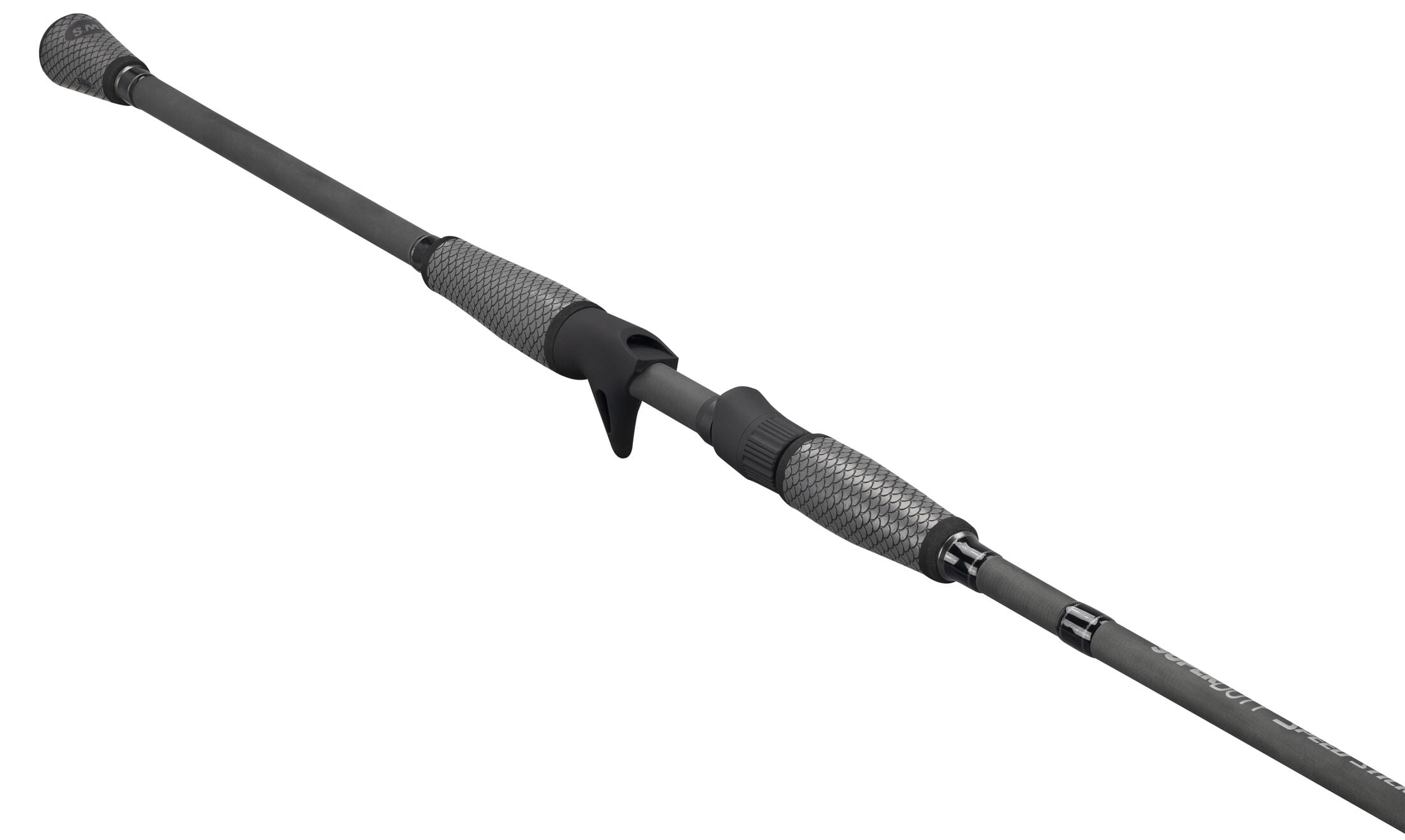 Lew's Super Duty Speed Stick Casting Fishing Rod, 7-Foot 6-Inch, 1-Piece HM60 Graphite Rod with Heavy Power and Fast Action, Winn Dri-Tac Split-Grip, Graphite Skeletal Reel Seat, Black/Gray