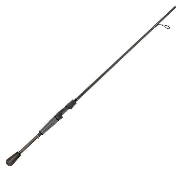 Lew’s TP2 Spinning Fishing Rod, 6-Foot 10-Inch, 1-Piece HM45 Graphite Rod with Medium Power and Extra-Fast Action, Winn Dri-Tac Split-Grip, SoftTouch Reel Seat, No Foul Hook Keeper, Black/Gray
