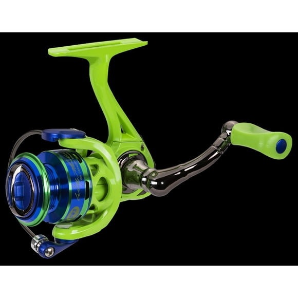 Lew's Wally Marshall Speed Shooter Spinning Fishing Reel, Size 75 Reel, Green/Blue