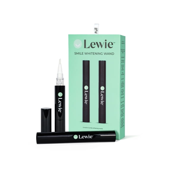Lewie Teeth Whitening Pen, Enamel-Safe Gel Wand & Spot Treatment for Coffee Stains, Travel Size, 2 Pack
