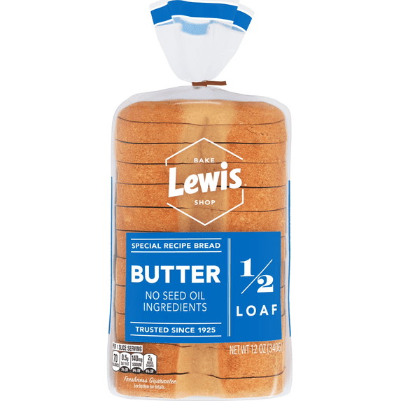 Lewis Bake Shop Butter White Half Loaf Bread 12 oz