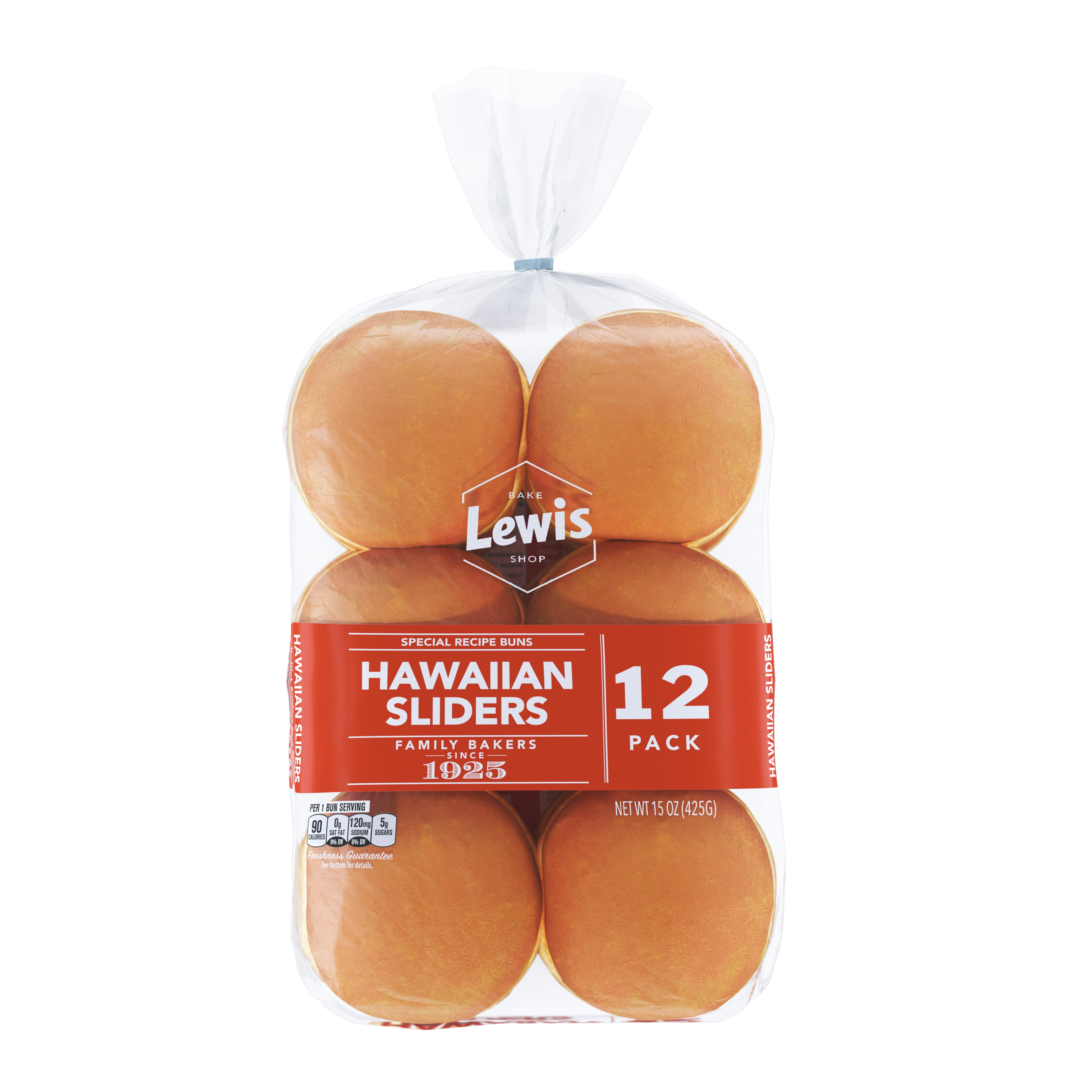 Lewis Bake Shop Hawaiian Slider Buns, 15 oz, 12 Count