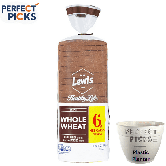 Lewis Bake Shop Healthy Life 100% Whole Wheat Bread, 16 oz