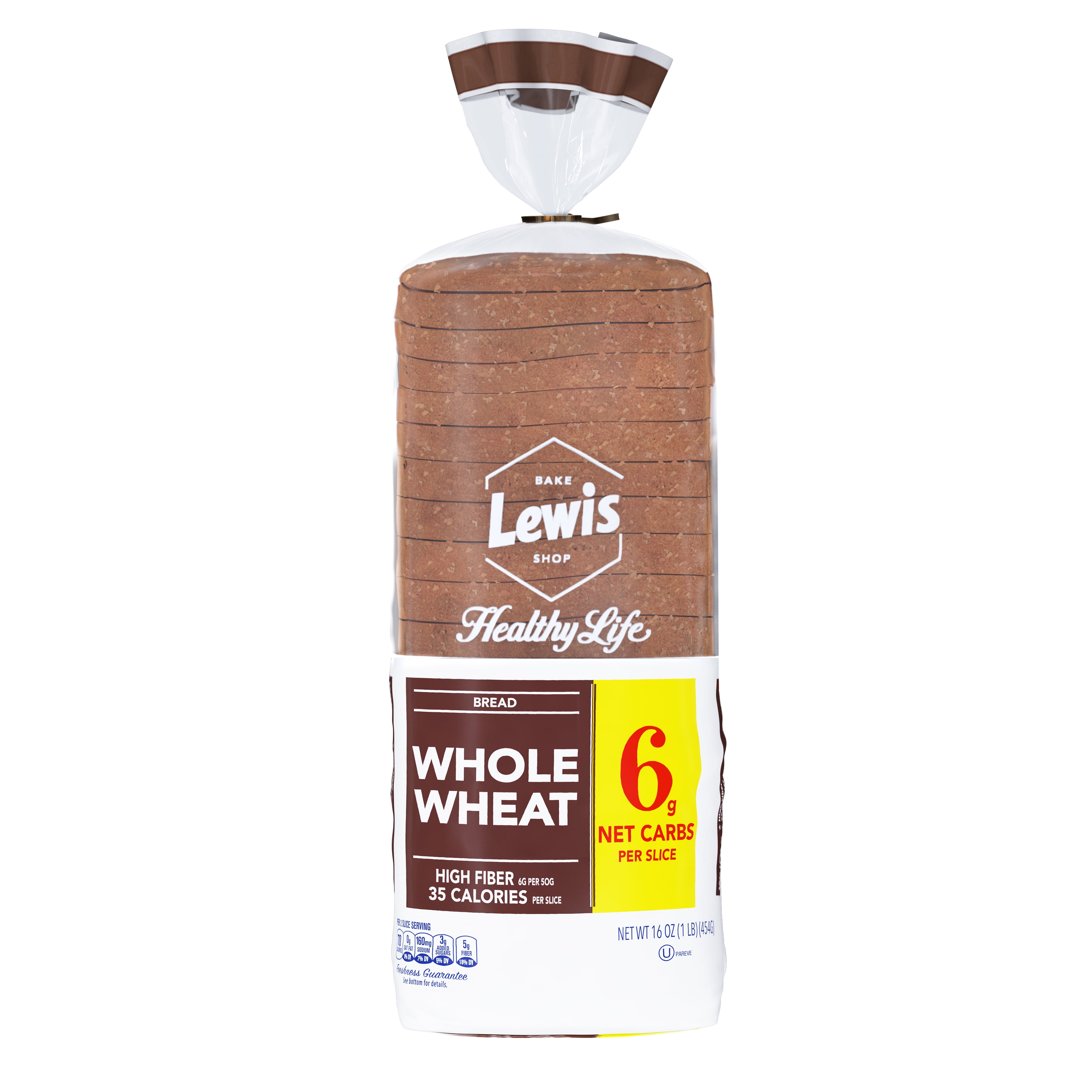 Lewis Bake Shop Healthy Life 100% Whole Wheat Bread, 16 oz