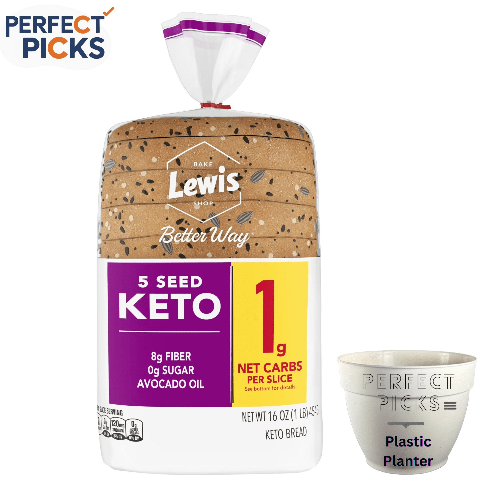 Lewis Bake Shop Healthy Life 5 Seed Keto Bread, 16 oz