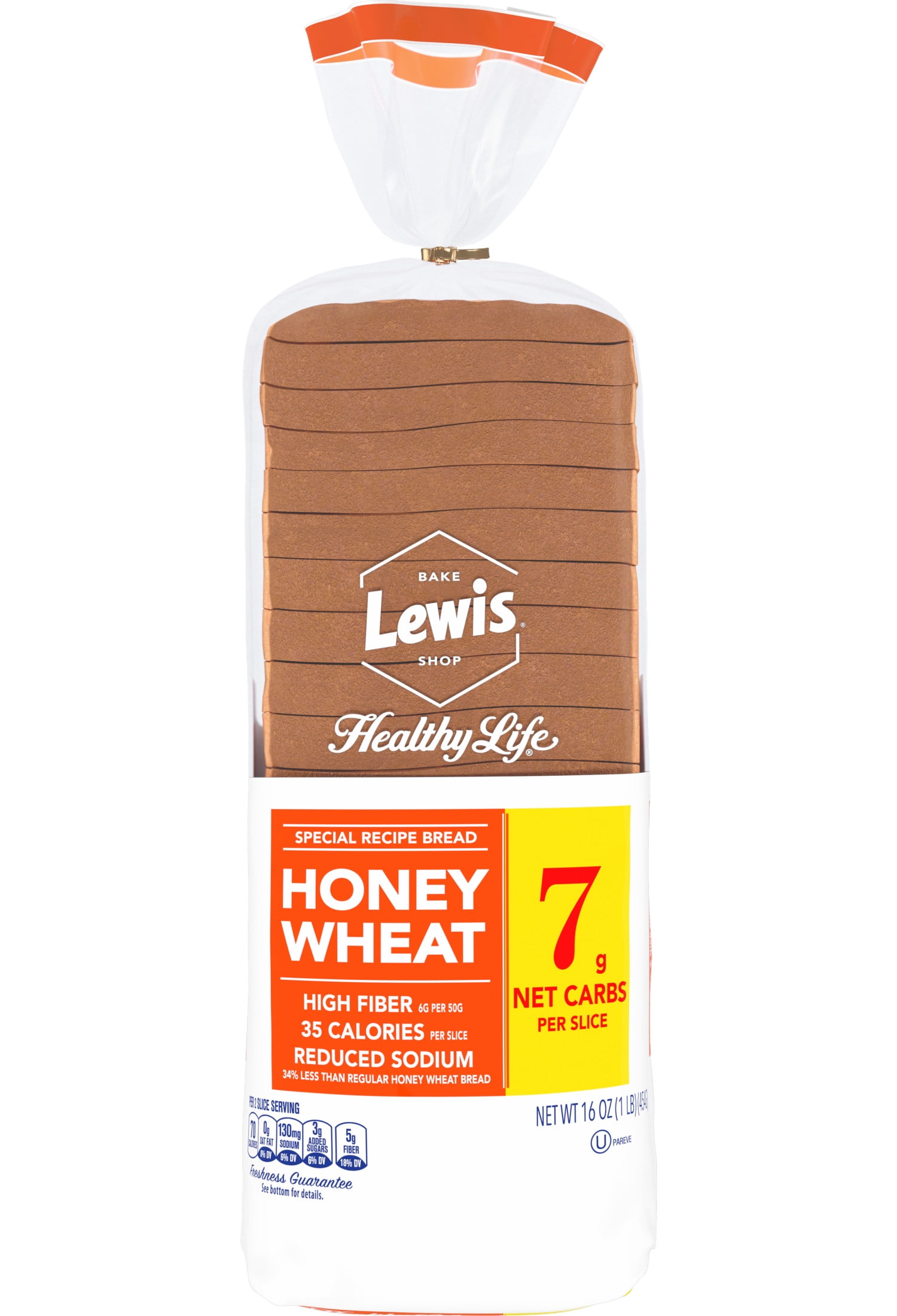 Lewis Bake Shop Healthy Life Special Recipe Honey Wheat Bread, 16 oz.