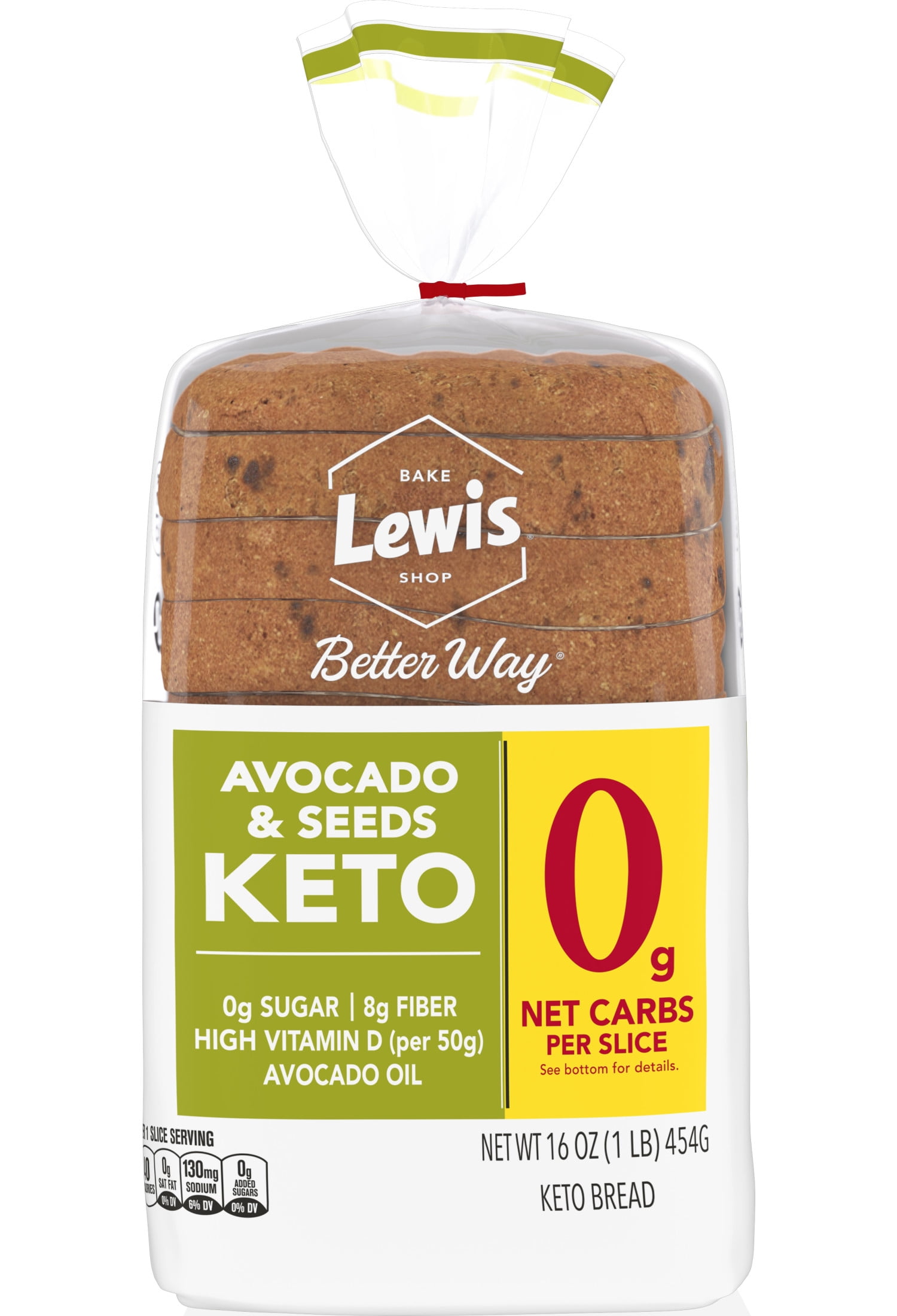 Lewis Bake Shop Better Way Avocado & Seeds Keto Bread, 16 oz