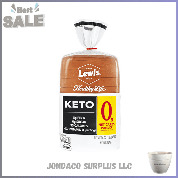 Lewis Bake Shop Healthy Life White Keto Bread, 16 oz