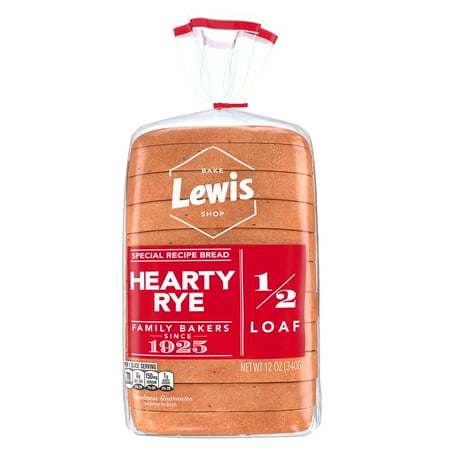 Lewis Bake Shop Hearty Rye Half Loaf Bread, 1/2 Loaf, 12 oz