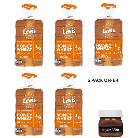 Lewis Bake Shop Honey Wheat Half Loaf Bread, 1/2 Loaf, 12 oz