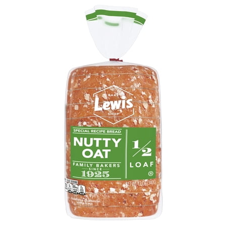 Lewis Bake Shop Nutty Oat Half Loaf Bread, 1/2 Loaf, 12 oz