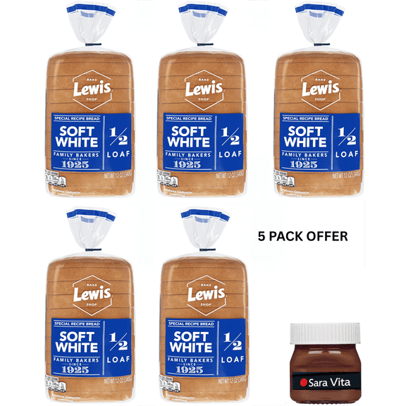 Lewis Bake Shop Soft White Half Loaf Bread, 1/2 Loaf, 12 oz