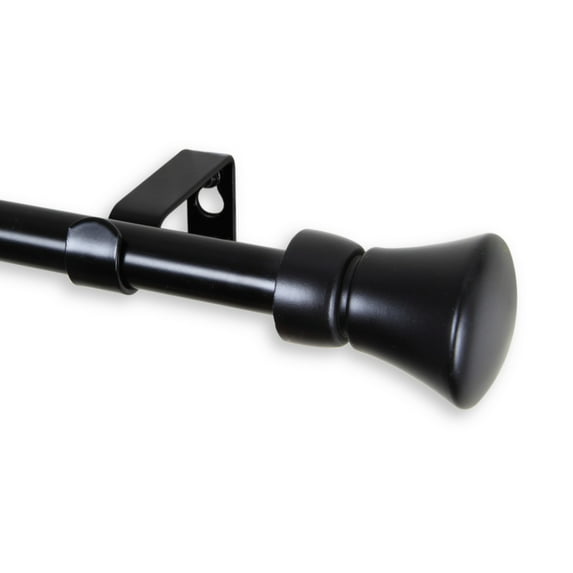 Lewis Curtain Rod 5/8 inch dia. 28-48 Inch - Black