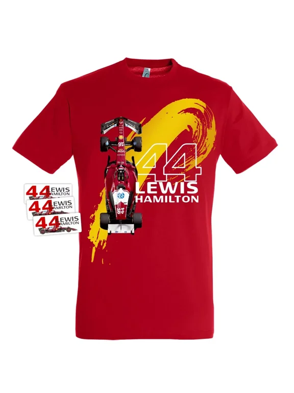 Lewis Hamilton 2025 Red F1 Formula One T-Shirt Gift For Fan,Red Color,Size 2XL