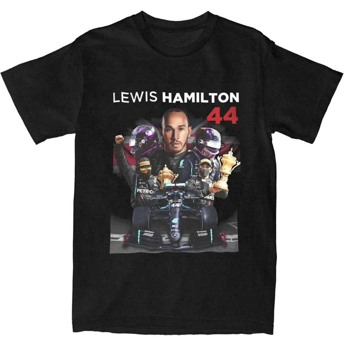 Lewis Hamilton 44 Shirt Accessories Men Women's 100% Cotton Funny F1 ...