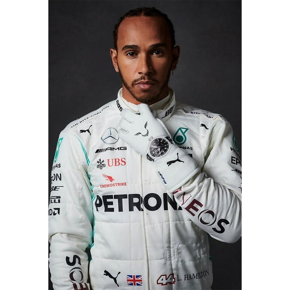 Lewis Hamilton Celebrity Racing Driver Idol Wall Art Home Decor - 24x36 Inch Glossy Laminated Poster - Stunning Detail and Bold Colors