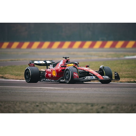 Lewis Hamilton Ferrari British Racing Pilot Formula Race Track - 20x30 Inch Laminated Poster - Stunning Detail and Bold Colors