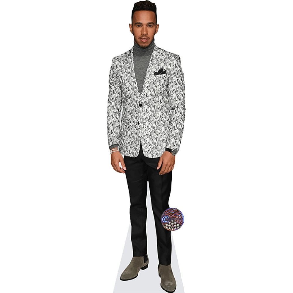 Lewis Hamilton (White Blazer) Mini Cardboard Cutout Standee