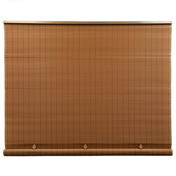 Lewis Hyman Cordless 1/4 Inch Oval PVC Shade, Woodgrain, 48 Inches x 72 Inches Roll Up Blind