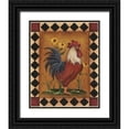 thumbnail image 1 of Lewis, Kim 15x18 Black Ornate Wood Framed with Double Matting Museum Art Print Titled - Red Rooster II, 1 of 4