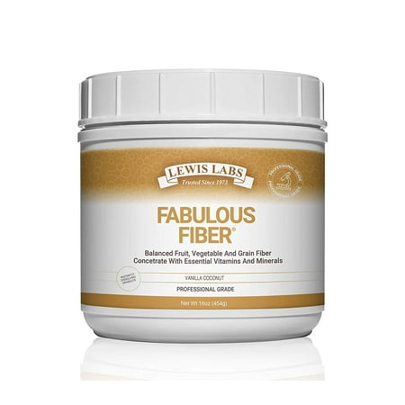 Lewis Labs Fabulous Fiber Powder Supplement, from Fruits, Vegetables & Grains, 16 Ounces