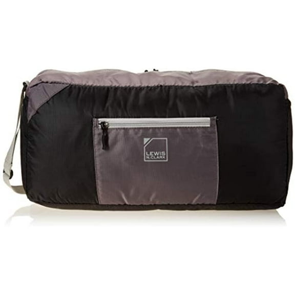 Lewis N. Clark 18" Packable Foldable Travel Compact Duffle Bag - Black/Grey