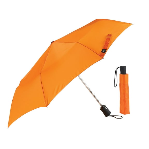 Lewis N. Clark Automatic Travel Umbrella, Orange