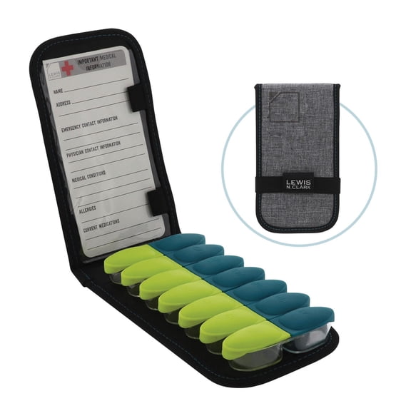 Lewis N. Clark BeWell™ Lift™ Magnetic Pill Organizer with Case