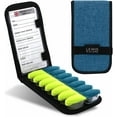 thumbnail image 1 of Lewis N. Clark Magnetic Folding Pill Organizer Supplement Case for OTC Medicine, Prescription Vitamins-14 Slots, Turquoise, 1 of 4