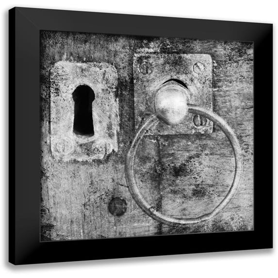 Lewis, Sheldon 12x12 Black Modern Framed Museum Art Print Titled - Closed Door 3