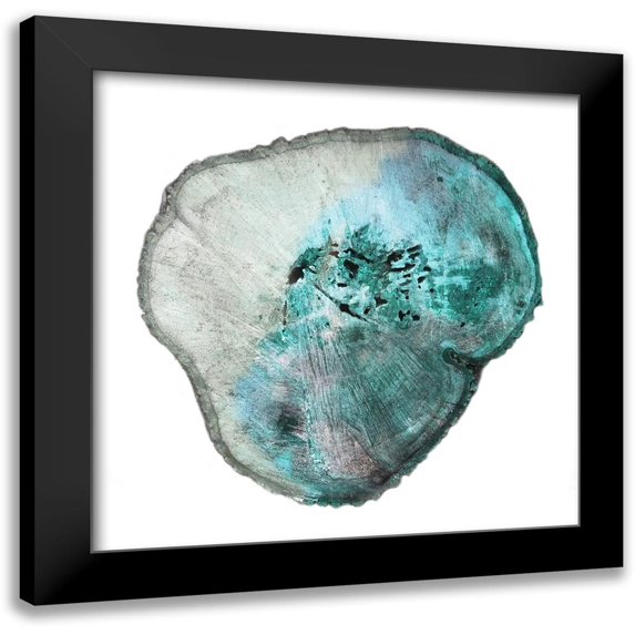 Lewis, Sheldon 12x12 Black Modern Framed Museum Art Print Titled - Emerald Tree Rings 1